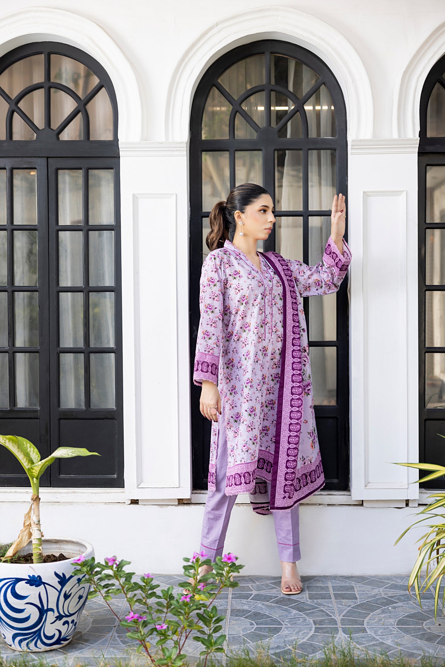 Light Purple | Salina 3pc Unstitched Lawn Collection