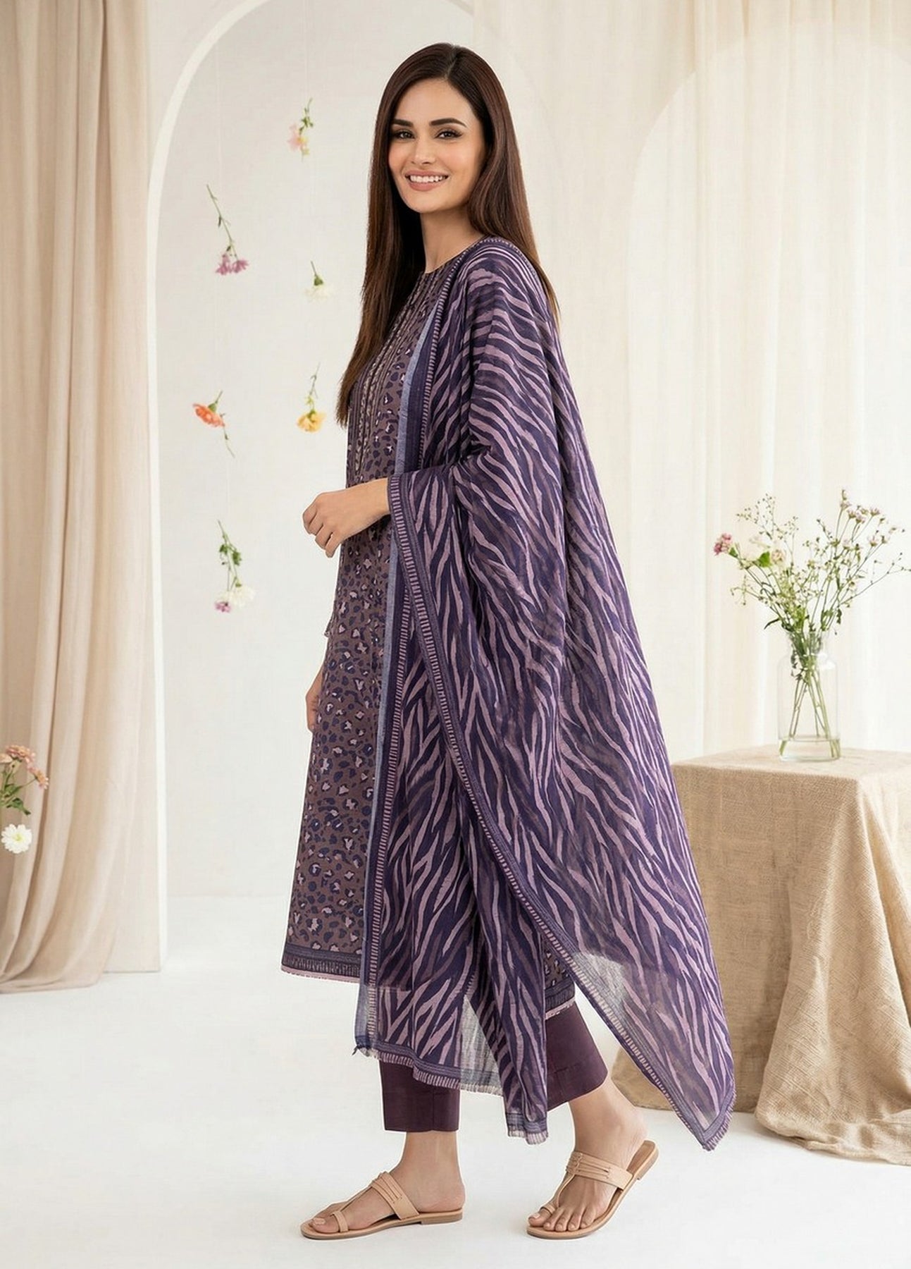 Salina Separates Lawn Collection | Brown