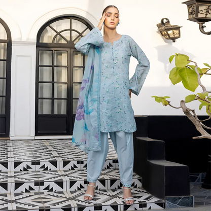 Light Sky | Salina 3pc Unstitched Lawn Collection