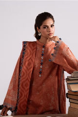 Cross Stitch 3 Piece - Printed Unstitched Lawn