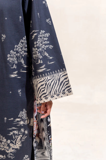 BeechTree 3 PIECE PRINTED LAWN SUIT-MOONLIT FLORA (UNSTITCHED)