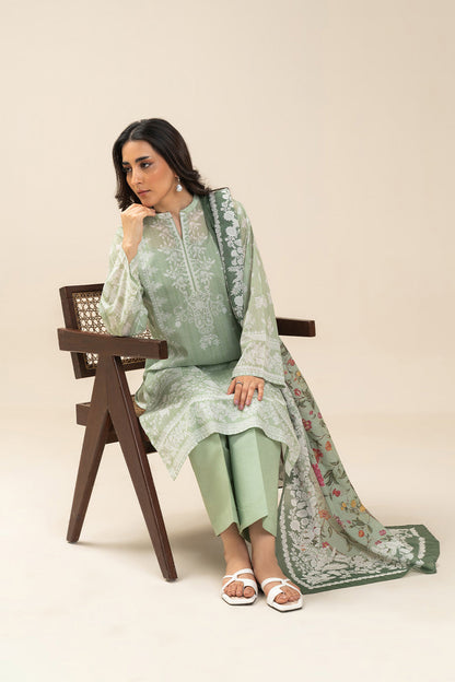 Beechtree Lawn 3pc Unstitched - Lime Green