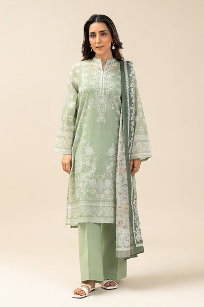Beechtree Lawn 3pc Unstitched - Lime Green