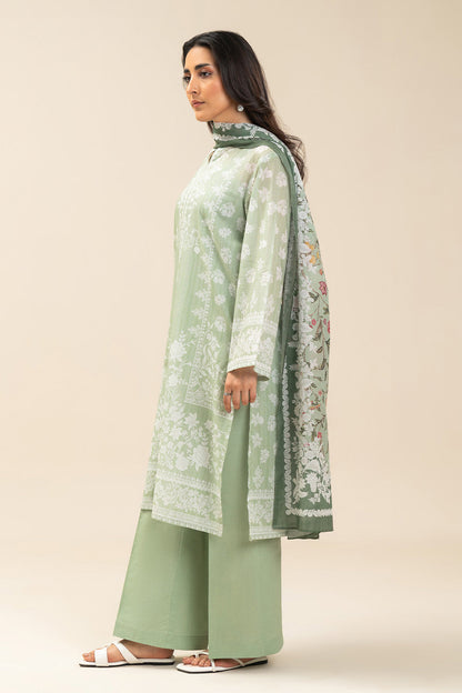 Beechtree Lawn 3pc Unstitched - Lime Green