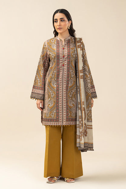 Beechtree Lawn 3pc Unstitched - Mustard