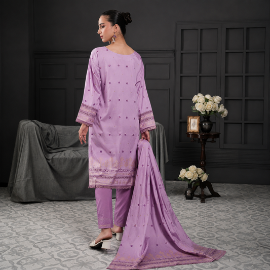 Regalia Jacquard Viscose 3pc - Lavender