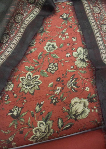 Peach - Bin Saeed 3pc Unstitched Lawn Suit