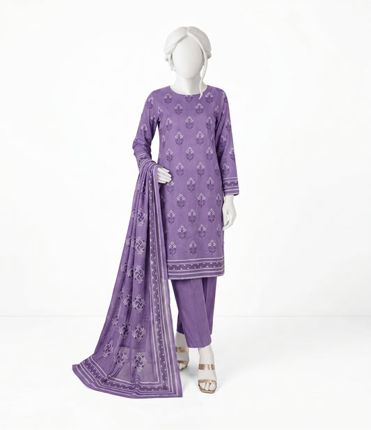 shot of the J. Naqeesh Buna Jacquard Suit Purple