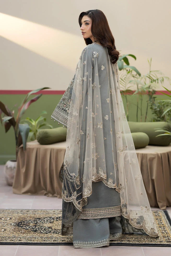 shot of the Imrozia Sukoon Organza Grey replica