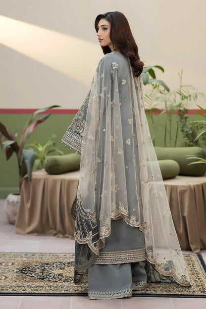 shot of the Imrozia Sukoon Organza Grey replica
