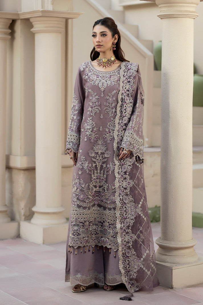 shot of the Imrozia Zehraab Organza Mauve replica