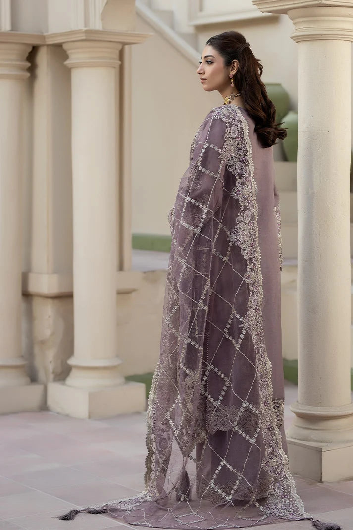 shot of the Imrozia Zehraab Organza Mauve replica