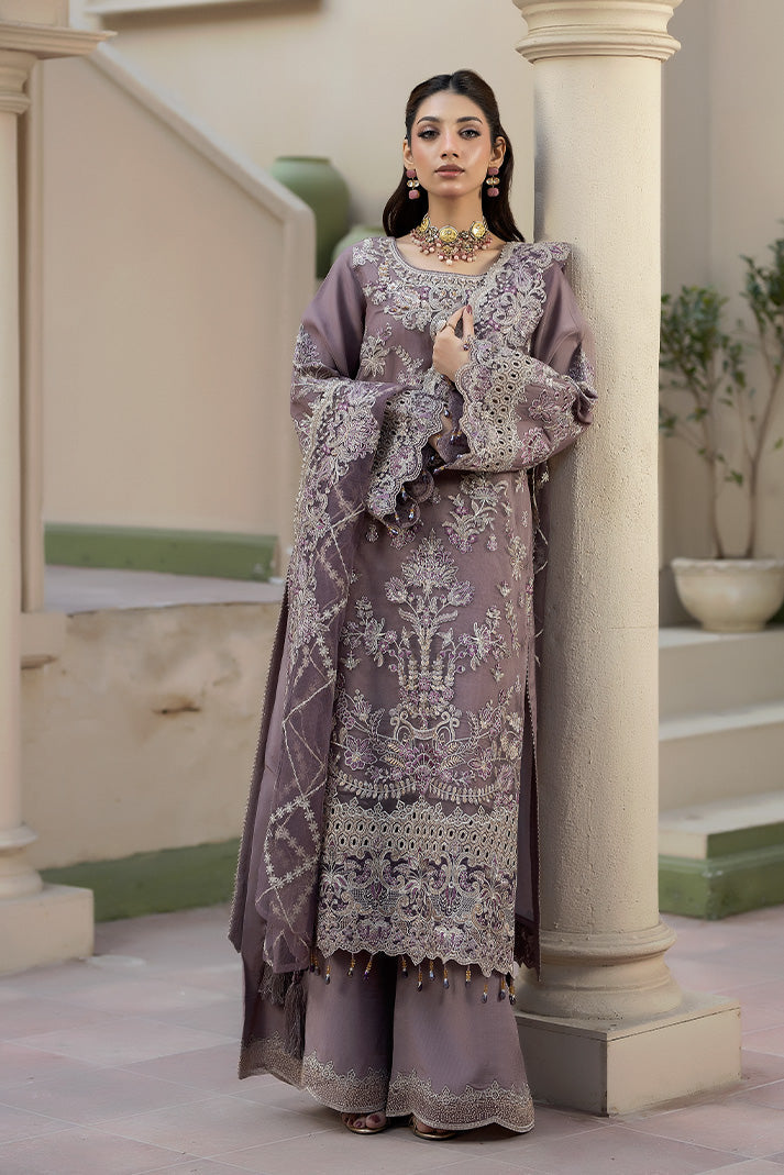 shot of the Imrozia Zehraab Organza Mauve replica