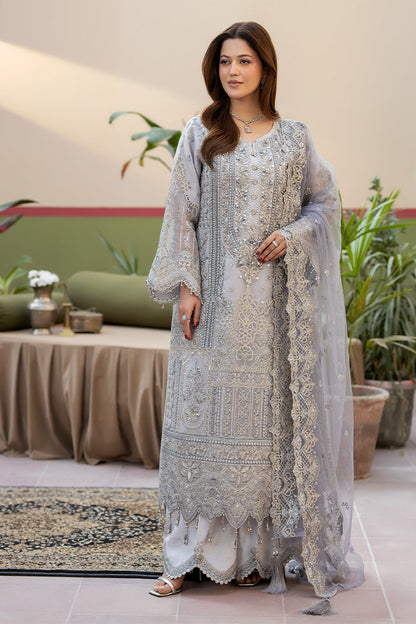 shot of the Imrozia Safiyaan Organza Pearl White replica