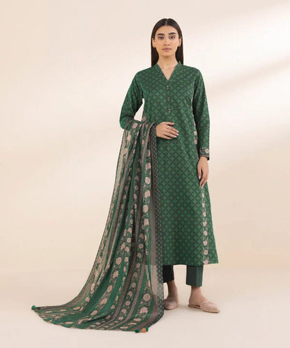 Green | Sapphire 3Pc Unstitched Lawn Suit