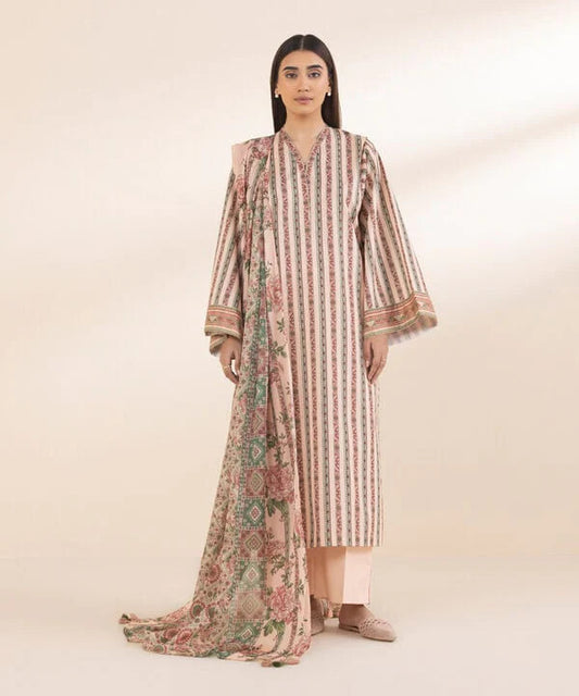 Baby Pink | Sapphire 3Pc Unstitched Lawn Suit