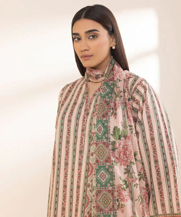 Baby Pink | Sapphire 3Pc Unstitched Lawn Suit