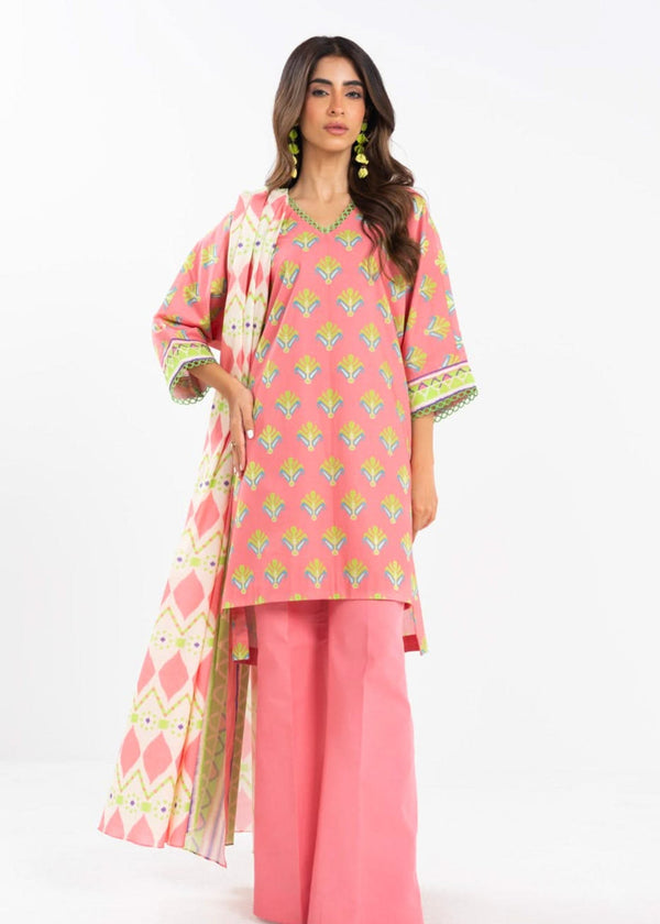 Pink | Alkaram 2pc Unstitched Lawn Suit