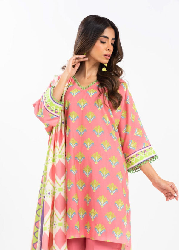 Pink | Alkaram 2pc Unstitched Lawn Suit