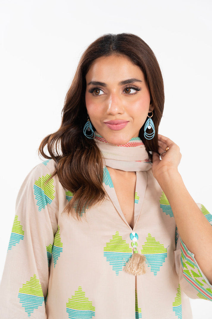 Off White | Alkaram 2pc Unstitched Lawn Suit