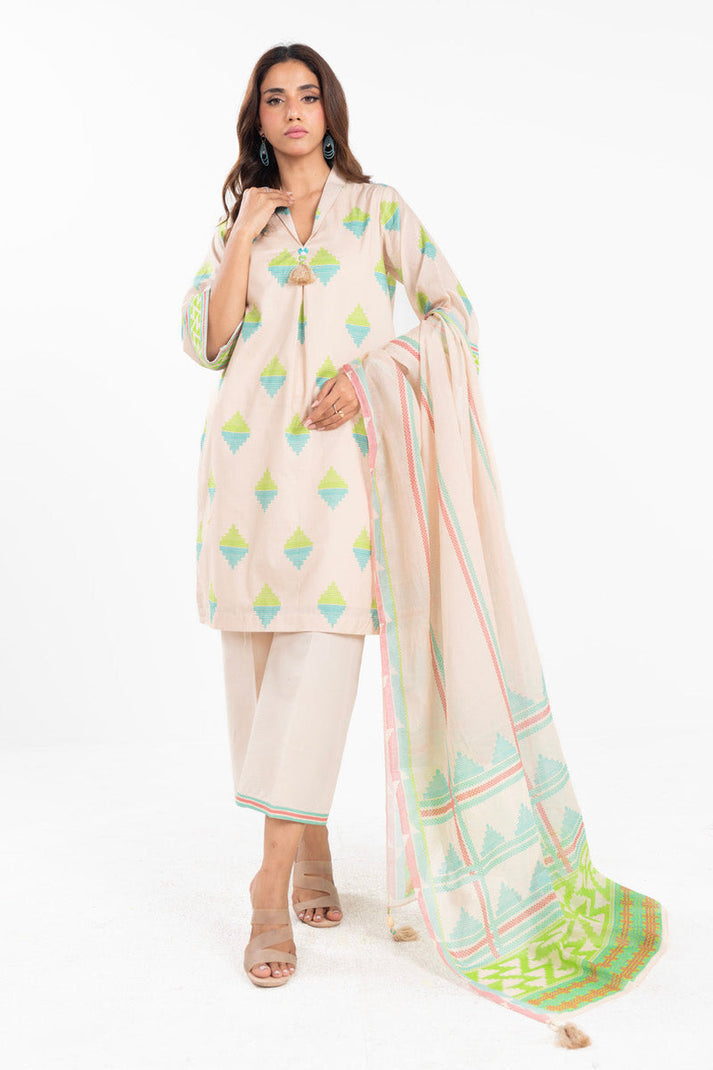 Off White | Alkaram 2pc Unstitched Lawn Suit