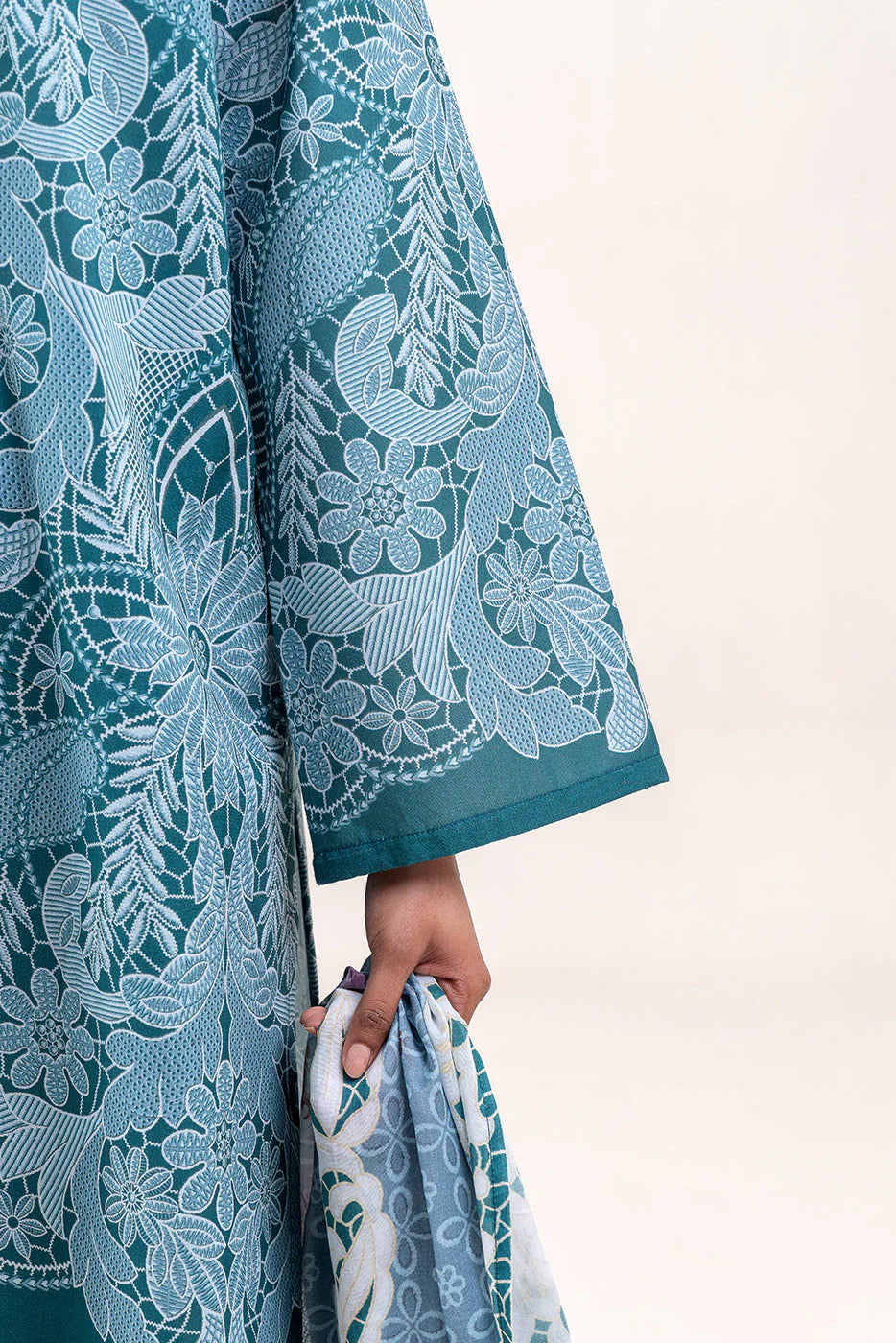 BeechTree 3 PIECE PRINTED LAWN SUIT-TRAPICHE EMERALD (UNSTITCHED)