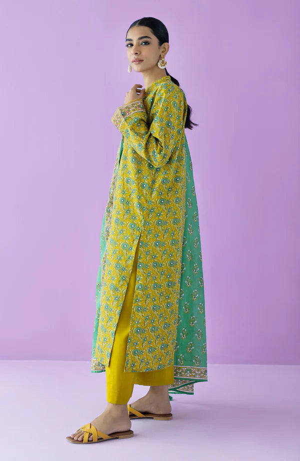 Orient 3 PIECE PRINTED LAWN SUIT- Mehndi (UNSTITCHED)