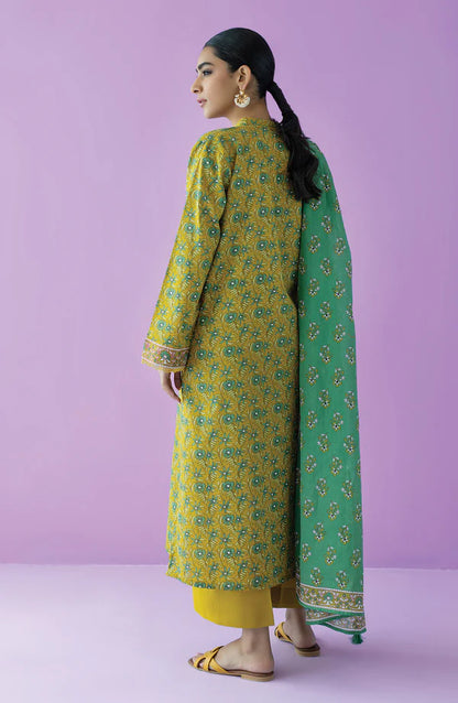 Orient 3 PIECE PRINTED LAWN SUIT- Mehndi (UNSTITCHED)
