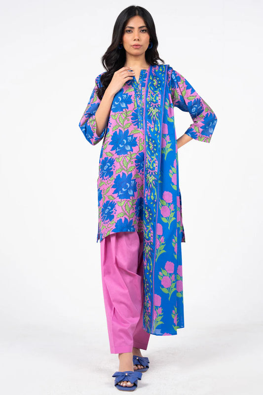 Alkaram 3pc Unstitched Khaddar Suit | Pink