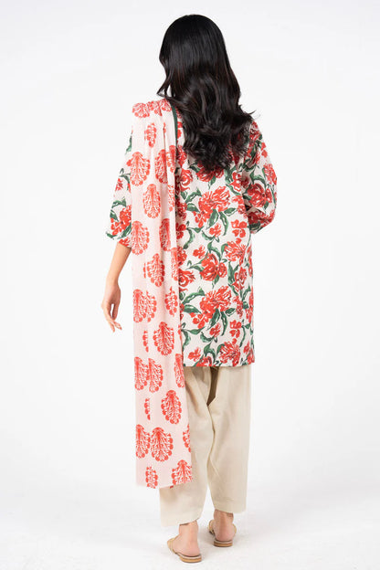 Alkaram 3pc Unstitched Khaddar Suit | Cream