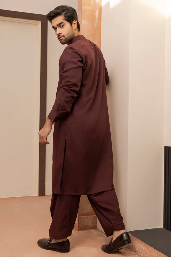 Ash Grey Zellbury Mens Wash and Wear unstitched suit worn by a model showcasing a sharp tailored fit for Summer 2026.