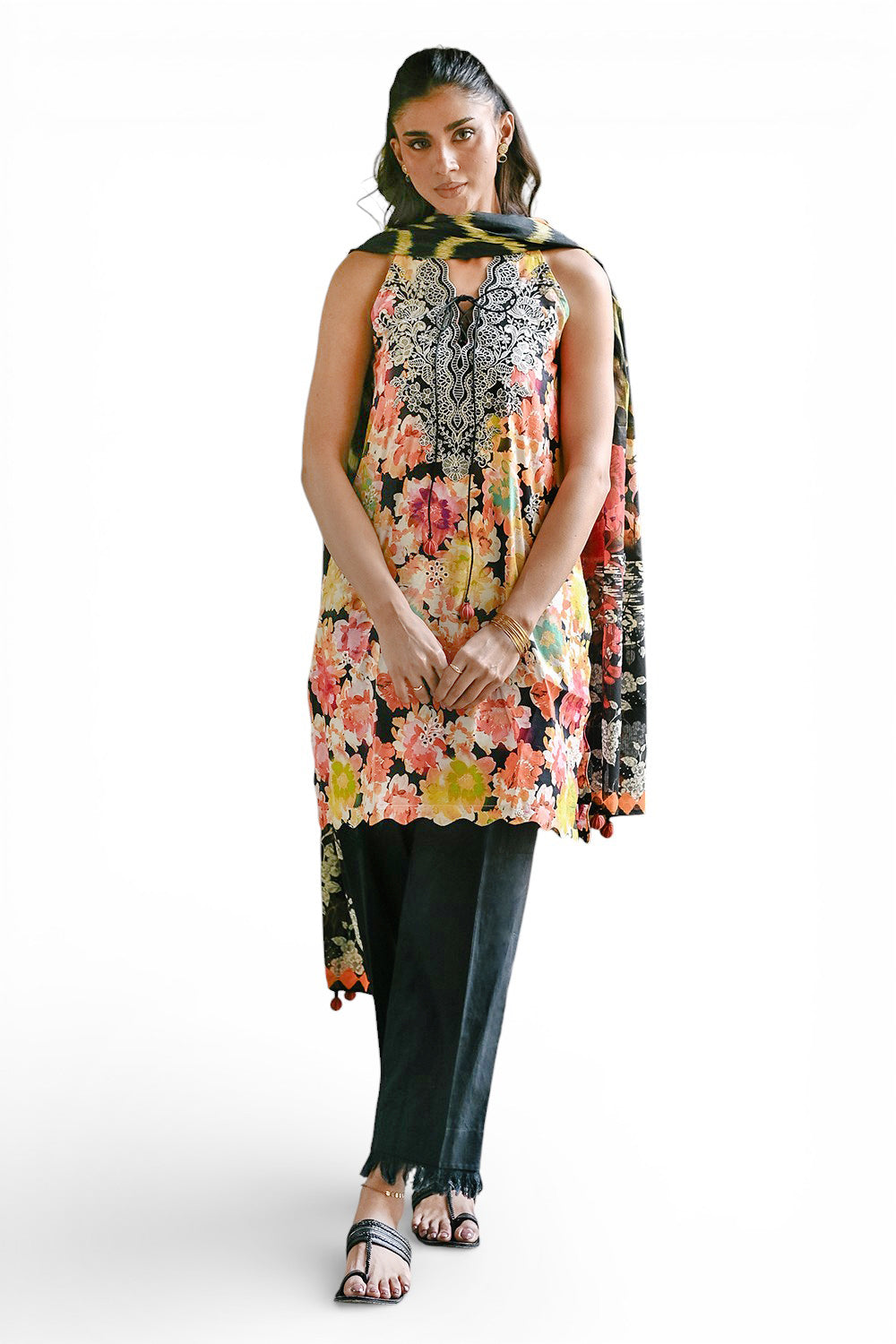 shot of the Gul Ahmed Embroidered Lawn Suit
