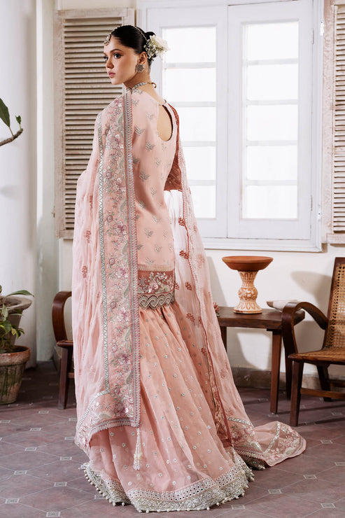Imrozia Premium | Muse Luxury Chiffon  - Pink 3- Pc | Replica