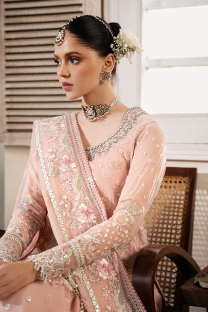 Imrozia Premium | Muse Luxury Chiffon  - Pink 3- Pc | Replica