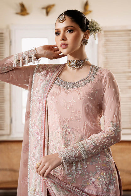 Imrozia Premium | Muse Luxury Chiffon  - Pink 3- Pc | Replica