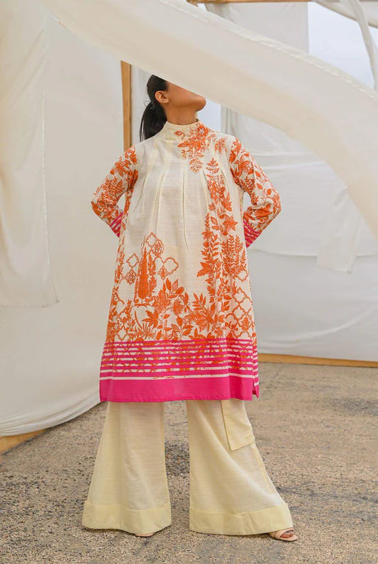 Mizaj 1pc Unstitched Khaddar Shirt | Cream