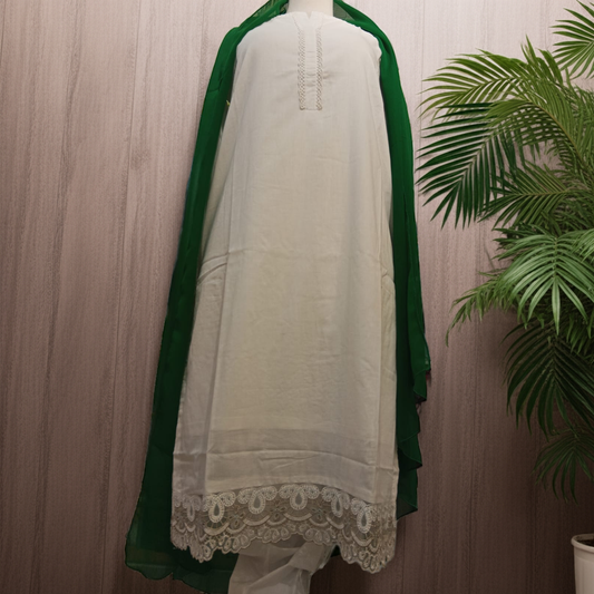 White | Khaadi Stitched 3pc
