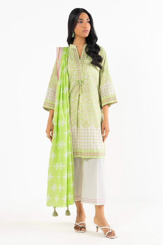 Light Green | Al-Karam 2pc Unstitched Lawn Suit