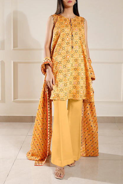Mustard | Saya 2PC Unstitched Lawn Suit