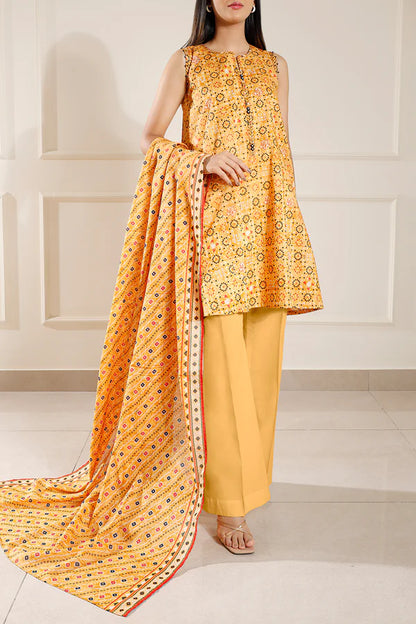 Mustard | Saya 2PC Unstitched Lawn Suit