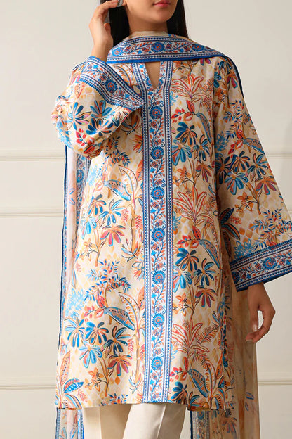 Off White | Saya 3pc Unstitched Lawn Suit
