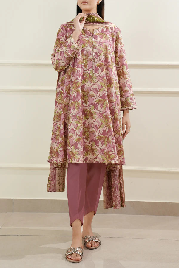 Ivory | Saya 3pc Unstitched Lawn Suit