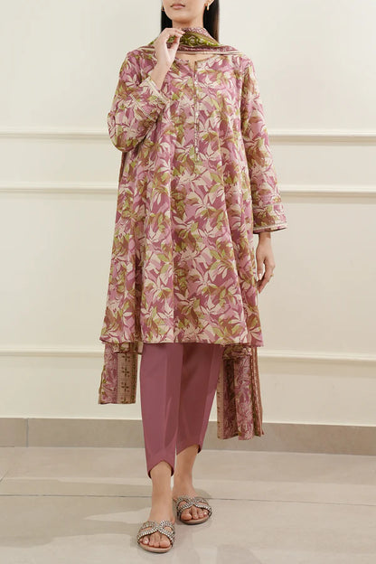 Ivory | Saya 3pc Unstitched Lawn Suit