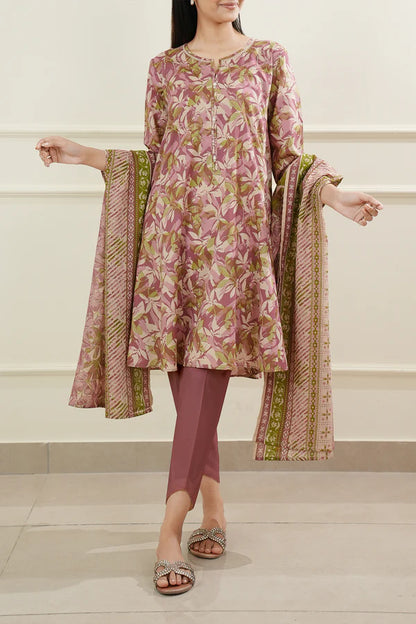 Ivory | Saya 3pc Unstitched Lawn Suit