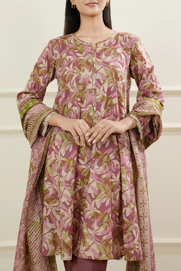 Ivory | Saya 3pc Unstitched Lawn Suit