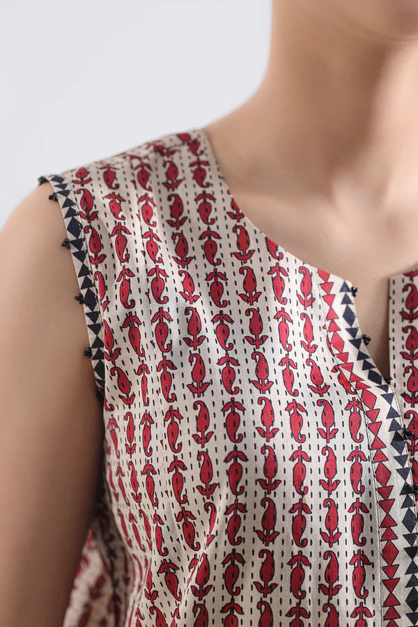 Beige | Saya 2PC Unstitched Lawn Suit