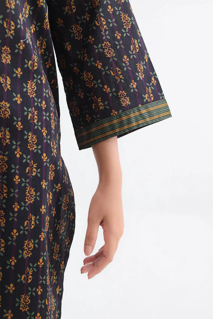 Black| Saya 2PC Unstitched Lawn Suit