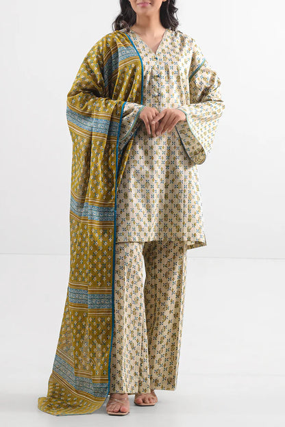 Beige | Saya 2PC Unstitched Lawn Suit