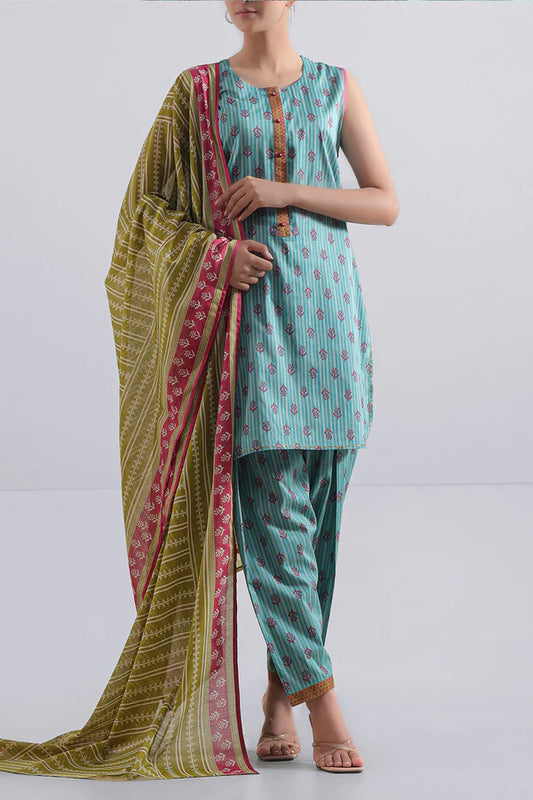 Sea Green | Saya 2PC Unstitched Lawn Suit