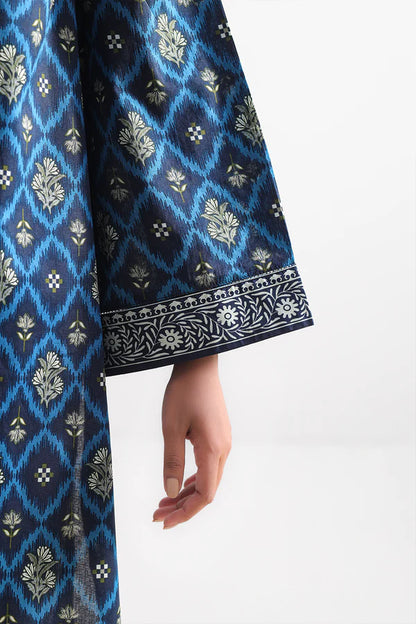 Blue| Saya 2PC Unstitched Lawn Suit